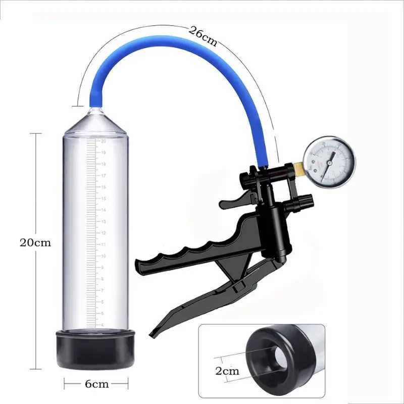 Penis Pump Manual Penis Enlarger Sex Toy for Men Vacuum Pump Male Masturbation Penis Extender Trainer Adults Sex Product W250618