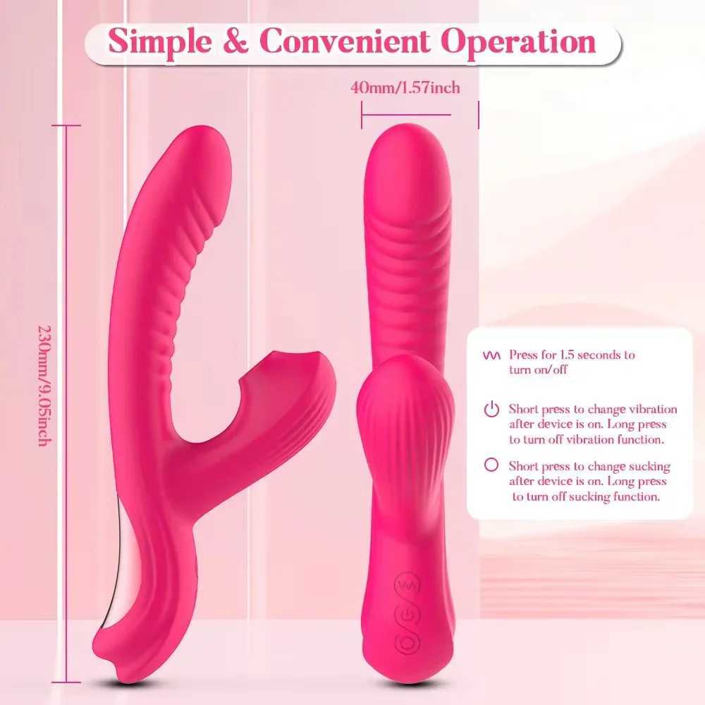 Clitoral Sucking Vibrator Female Dildo Vaginal Wiggling Massager Clitoris Sucker Vacuum Stimulator Sex Toys For Women Adults 18 W250618