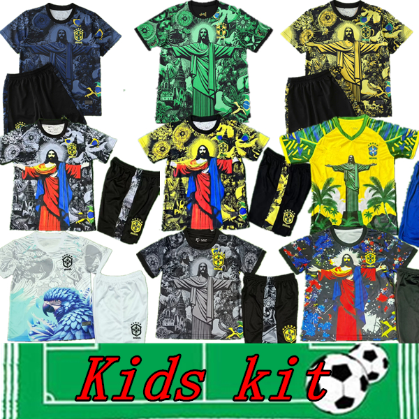 BrazilS Soccer Jersey 24 25 26 Copa America Cup NEYMAR VINI JR BrasIL National Team Football Shirt maillots football shirt Kids kit