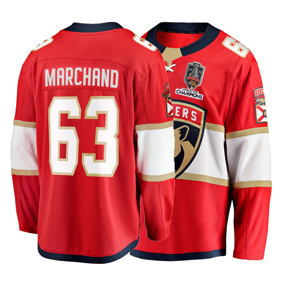 Panther 2025 Stanley Cup Champion Jersey Tkachuk Barkov Bennett Boqvist Lundell Marchand Reinhart Ekblad Greer Samoskevich Mikkola Bobrovsky