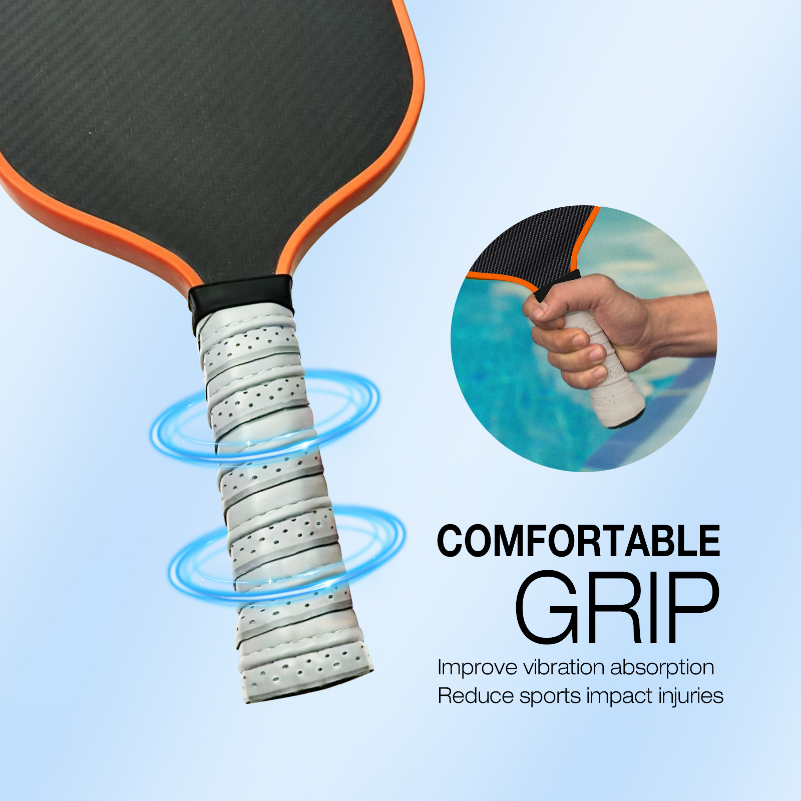 Pickleball Paddles, Carbon Fiber Pickle Ball Paddle, Lightweight Rackets for Adults and Teenagers