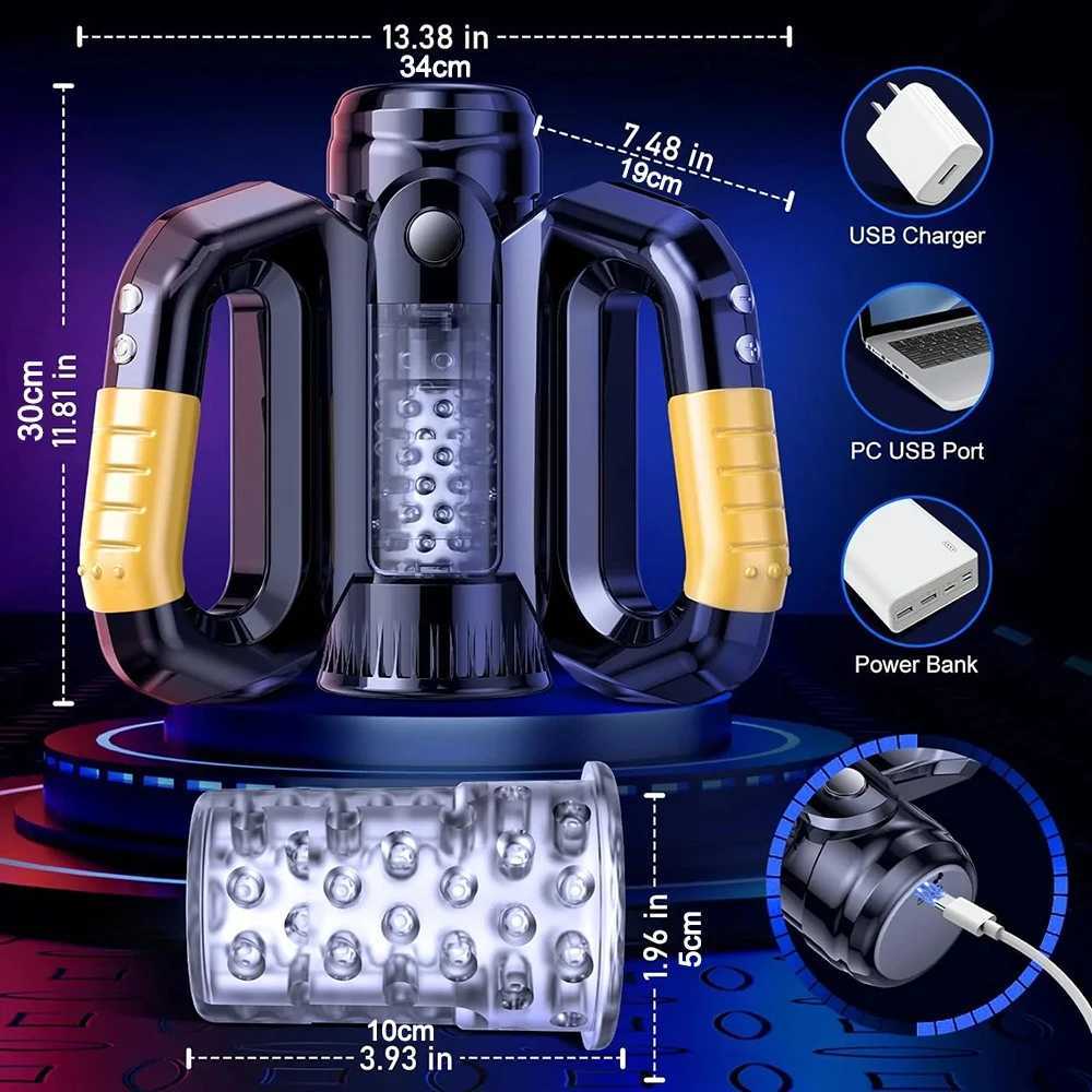 Automatic Gamepad Male Masturbators with 10 Thrusting Rotating Sex Toys for Men with Cell Phone holder Magnetic Attachment 18+ R250619