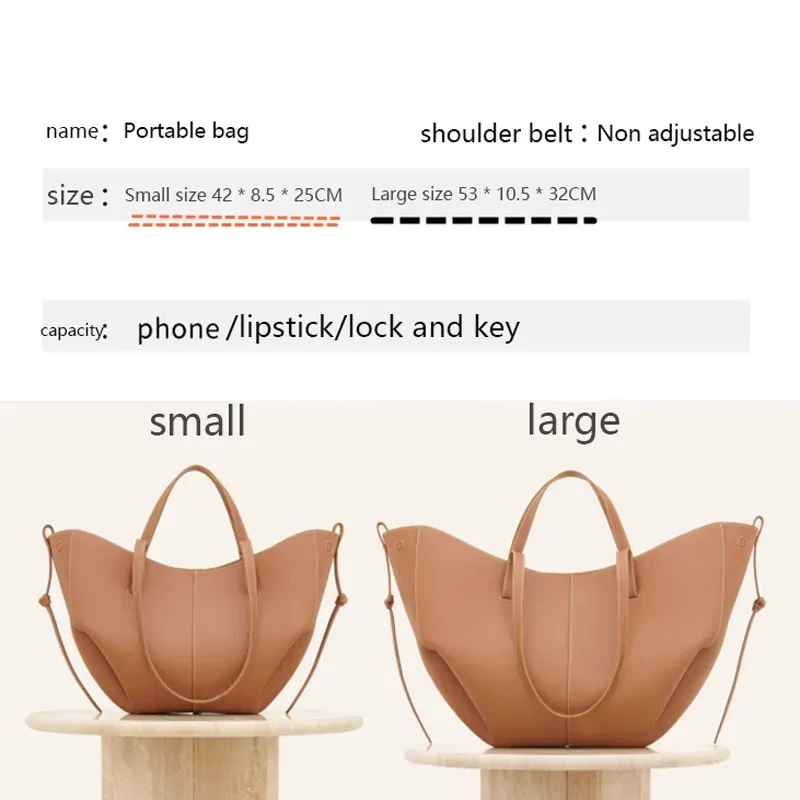France Designer New Arrival Cyme bag Tote Brown Leather Crossbody Capacity Shoulder Strap French Minimalist Style Large Small Wings Bag