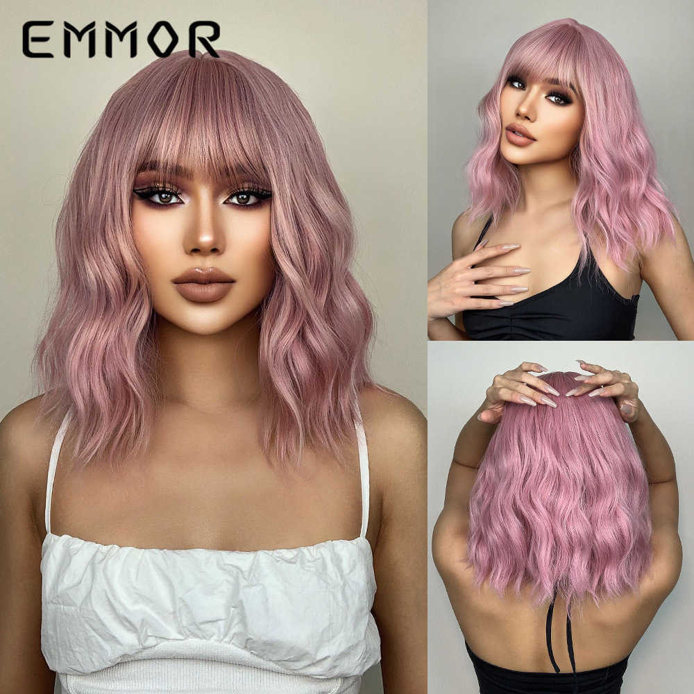 BOBO Synthetic Wigs Short Natural Wave Hair Wig For Women Party Daily High Density Heat Resistant M250619