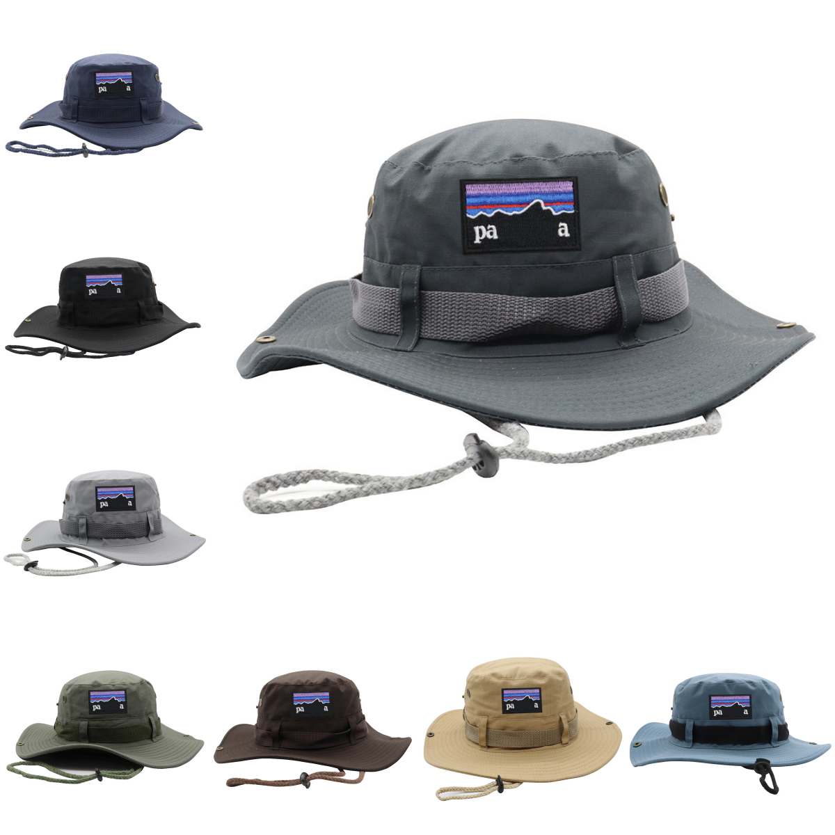 Summer Men's Women's Designer Outdoor Bucket Hats Hiking Sun Hat Men's Western Cowboy Hat Big Head Circumference Hat