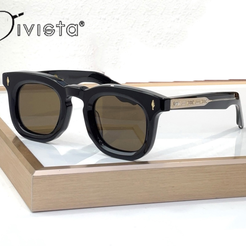 Devaux 43-27 Acetate Sunglasses Designer Handmade TOP Quality High Round Glasses Thick Retro Vintage Steampunk for Men Women Optical Handcrafted in Japan IVSTA