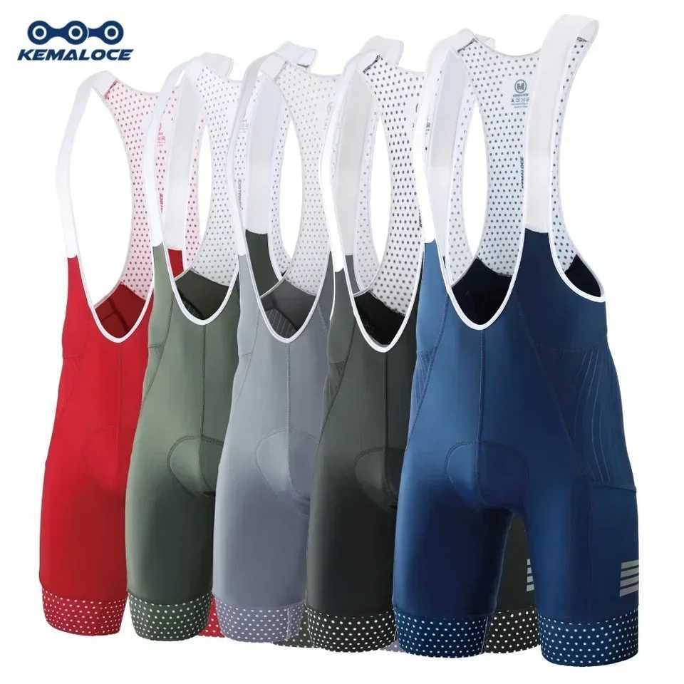 KALOCE Men Cycling Bib Shorts Solid Blue Black 5D Gel Pad Mountain Bike Shorts High End Outdoor Breathab Bike Tight KnickerXJ250619