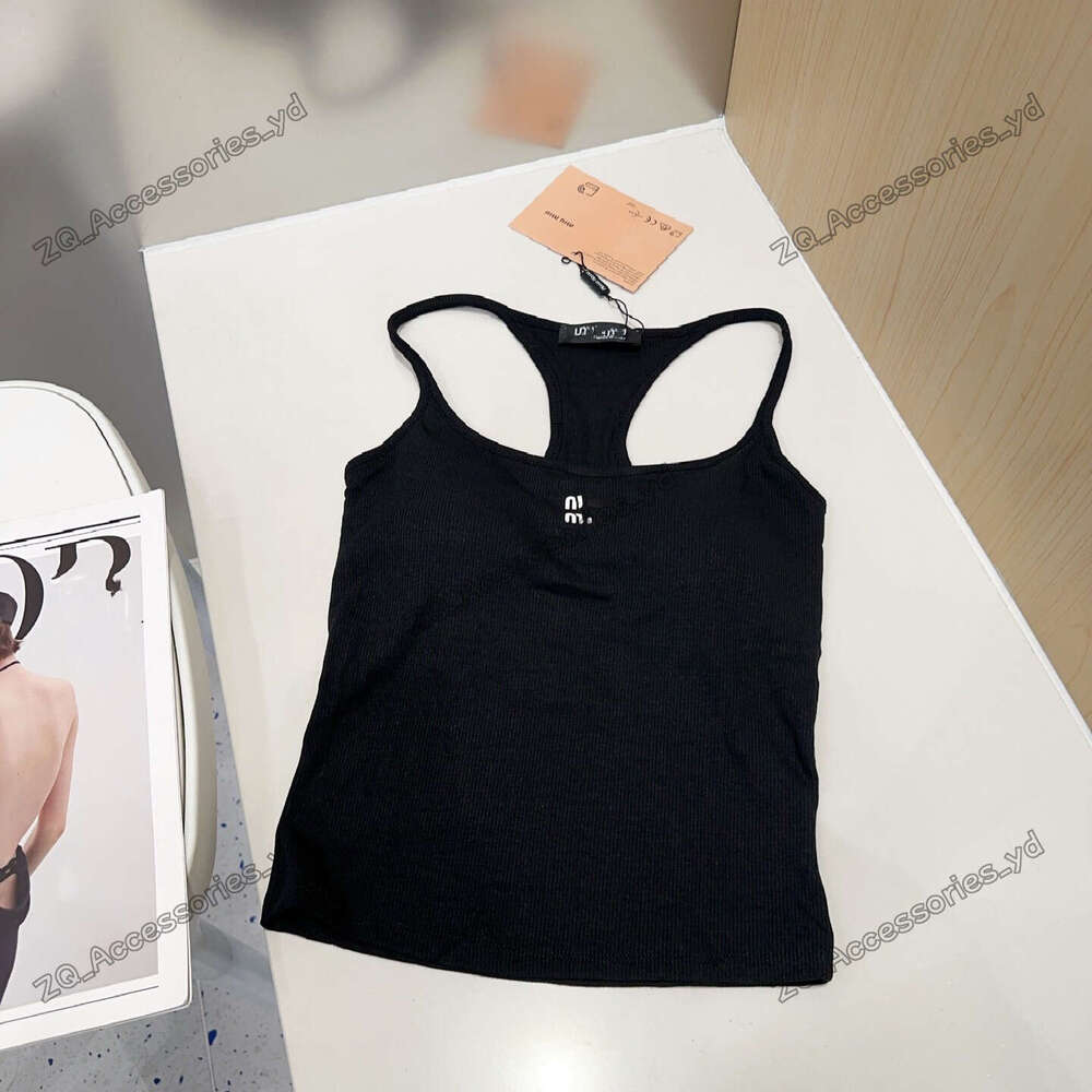Cotton Tops Women Designer Designer Clothes Women Fashion Miu Tank Top Clothes Womens Party Summer Muimuuly Minmiu Muily Muily Casual Muimuus Miusmiu 3C0