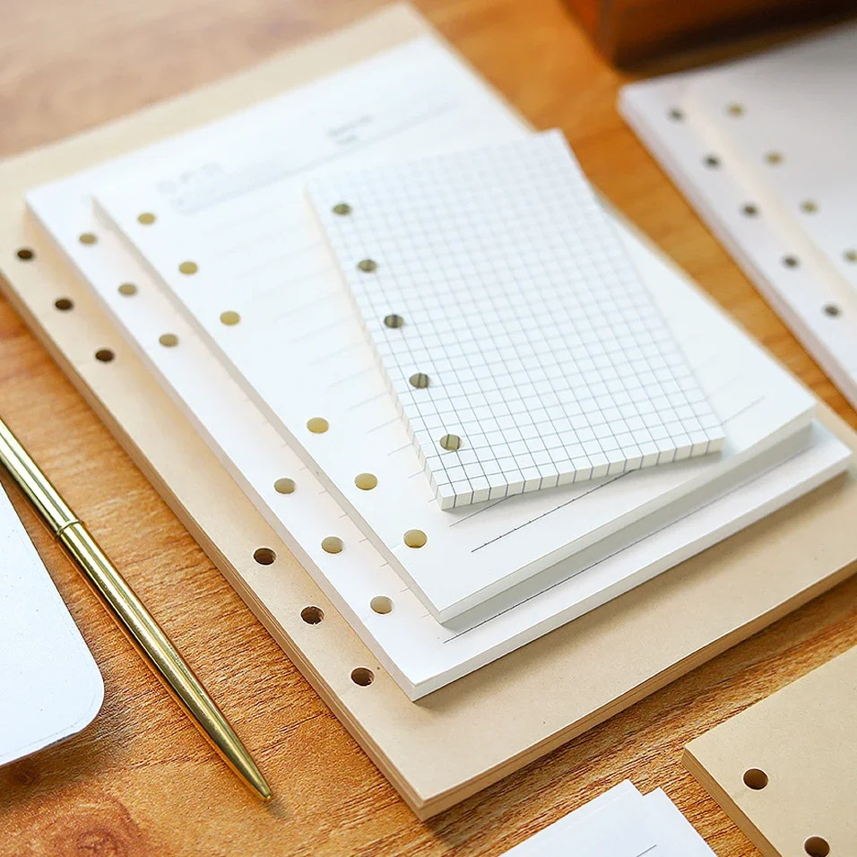 High Quality Ring Binder Notebook A5 Personal A6 A7 A8 Size Insert Refills Loose Leaf Spiral Diary Planner Inner Core 100g Paper 250618 - view 6