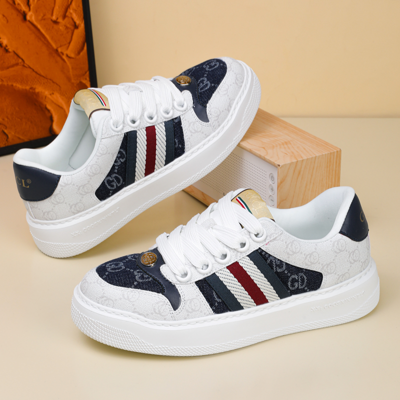 Shoes designer Lace up Thick Sole Flat Casual Shoes Mixed Color Patchwork Sneakers Daily vacation Walking Shoes Unisex P9FF