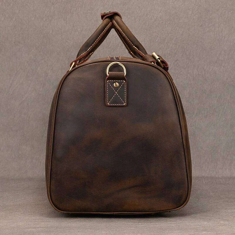 Fashion Vintage Leather Travel Hand Lages Men's Duffle Handbags Travelling Business Tote Brand Designer Bag For Men Gift