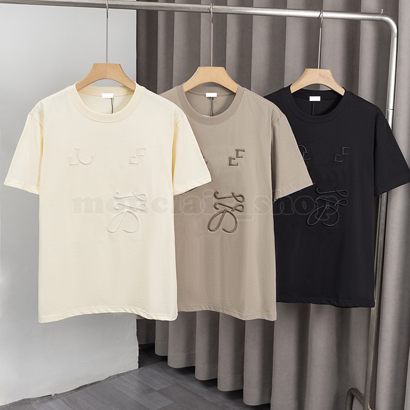 mens designer t shirt graphic tee Embroidered letter shirt top-quality womens couple t shirt large logo shirt