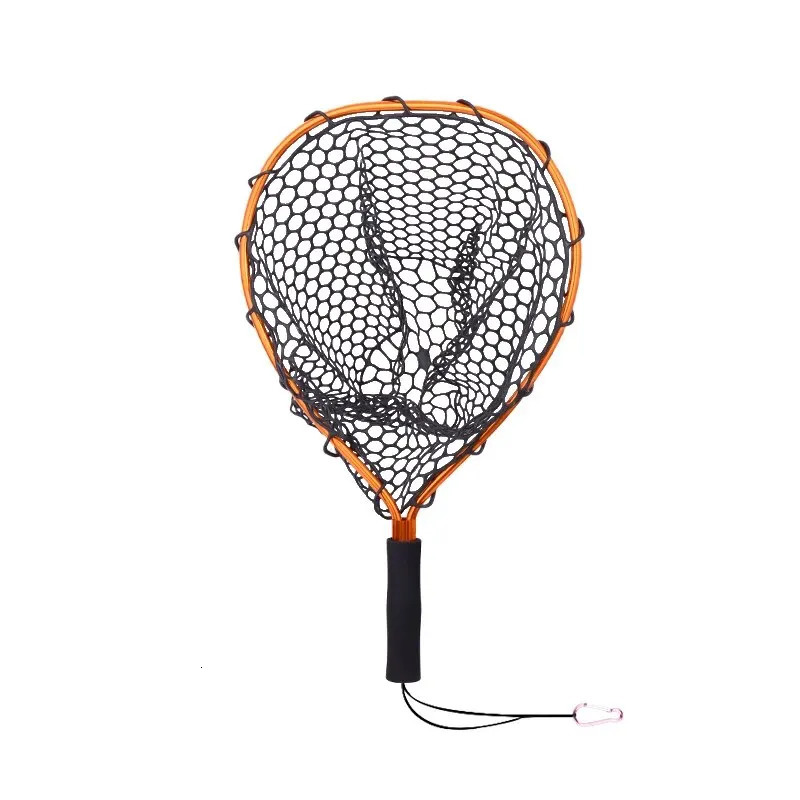 TAIYU Portable Fishing Nets Ultralight Aluminum Alloy Silicone Wear Resistance Mesh Hand Dip Casting Landing Net for Fly Fishing 250614