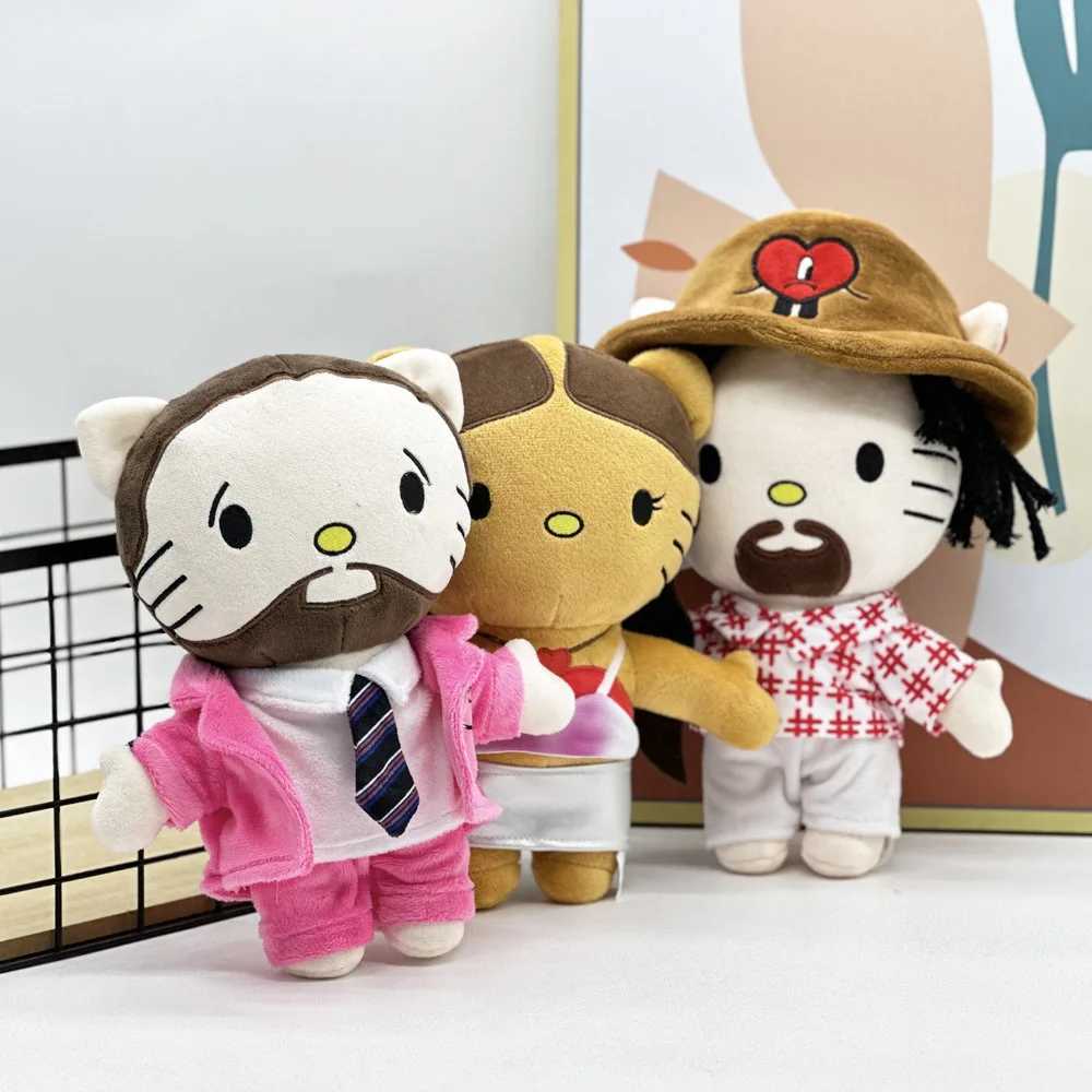 Sanrio New Hello Kitty Mac Miller Plush Doll Pink Suit Boy Plush Toy Figure Stuffed Toys Cute Boys Girls Christmas Gift 24cmw250701