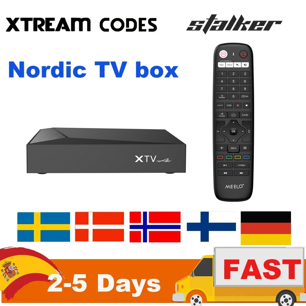 New Nordic TV BOX Meelo plus XTV AIR xtream codes Stalker Android 11 Amlogic S905W2 4K HDR 2GB 16GB smart Media player Full European