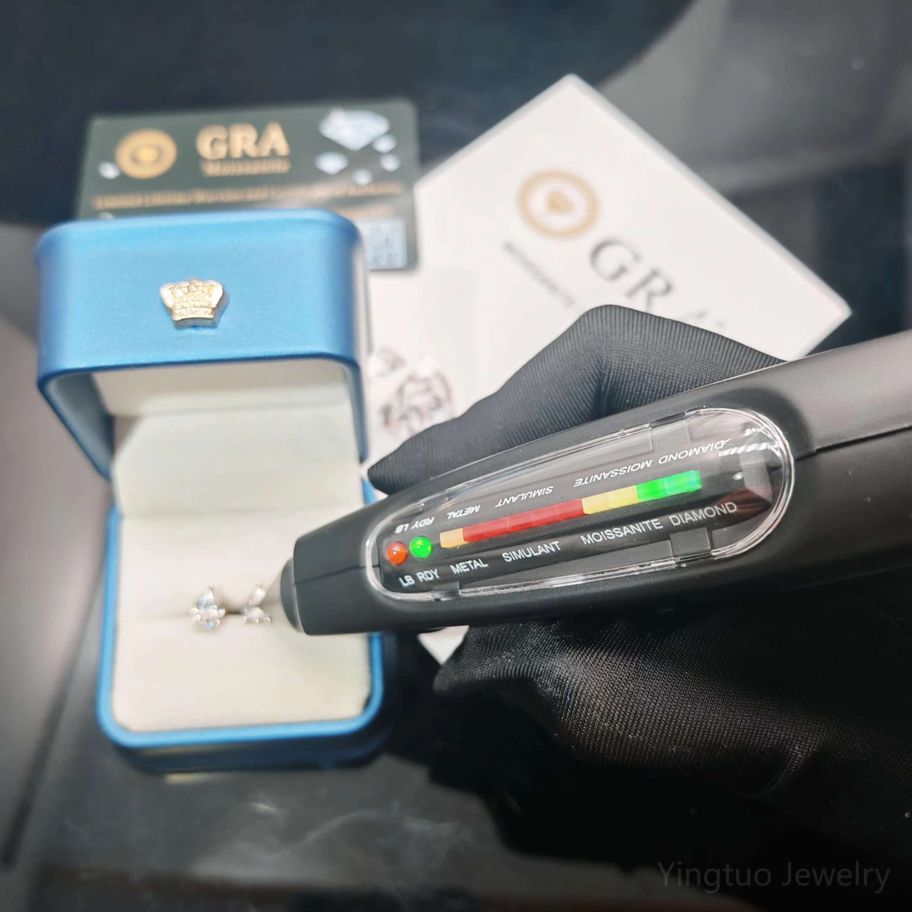 Hip-hop 5mm/6.5mm Moissanite Diamond Earings Jewelry Women 925 Silver Moissanite Stud Earrings