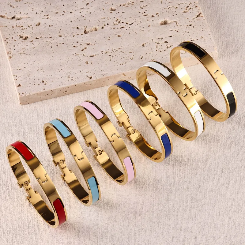 Designer bracelet for men woman H bracelet gold plated stainless steel bangle luxury jewelry designers design Unisex fashion bangles bracelets Chain gift nice