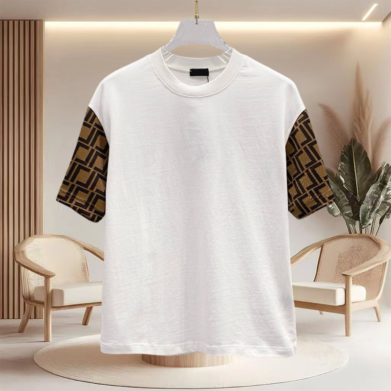 High quality designer men's T-shirt, fashionable letter printed round neck T-shirt, street casual T-shirt, classic summer short sleeved top