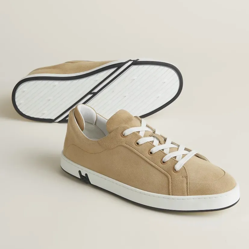 Luxury Designer 25S/S Men Sneaker Shoes Suede Leather Round Toe Trainers High Quality Man Casual Comfort Outdoor Skateboard Walking