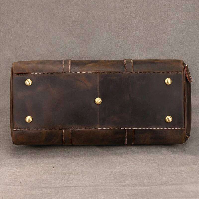 Fashion Vintage Leather Travel Hand Lages Men's Duffle Handbags Travelling Business Tote Brand Designer Bag For Men Gift