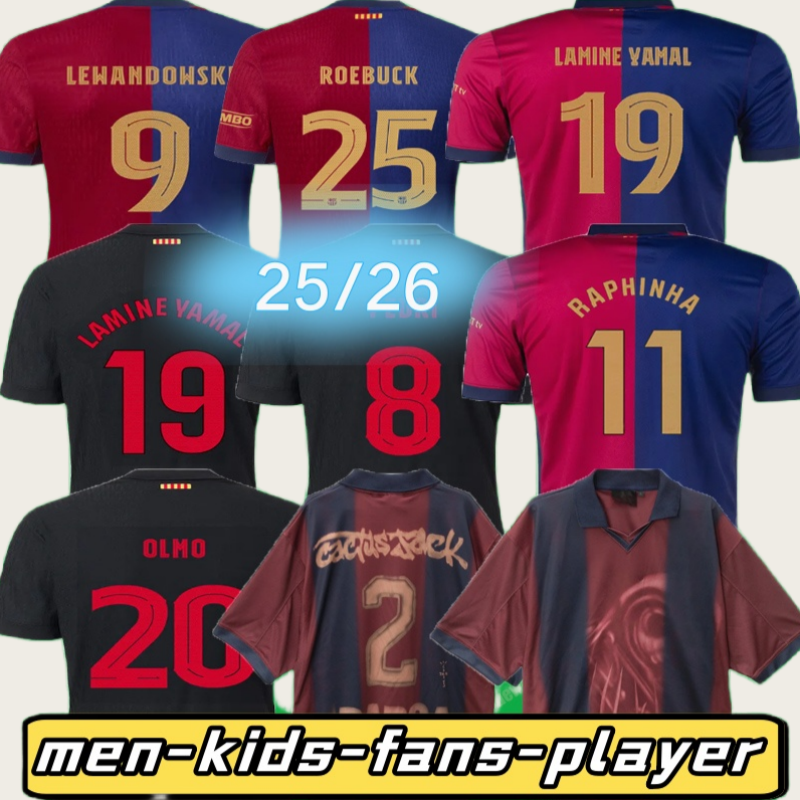 25 26 FERRAN SENYERA barcalonas soccer jersey LAMINE YAMAL jerseys shirts LEWANDOWSKI PEDRI RAPHINHA GAVI football kids kit maillot camiseta futbol barcelone kits