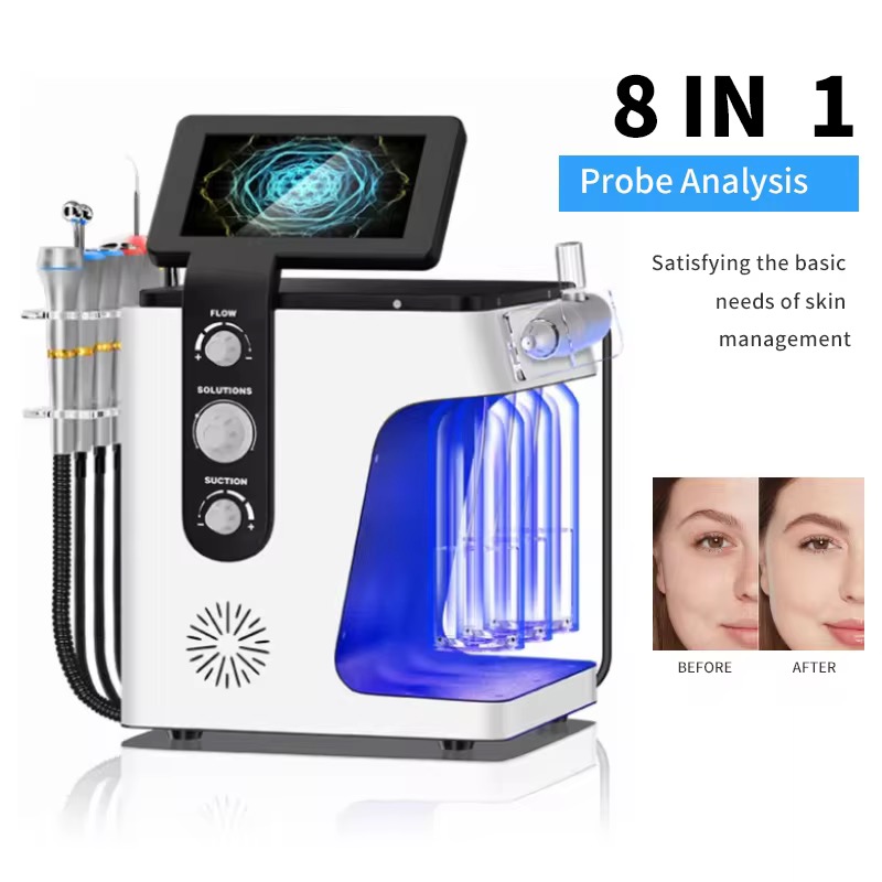 Wholesale Multifunctional 8 in 1 Skin Tightening Lifting Hydro Glow Beauty Device Infusion Facial Machines Beauty Equipment