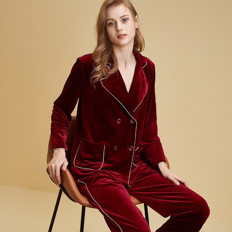 B930-Summer couple pajamas modal cotton soft cool can be worn outside solid color short sleeve men and women home clothes suit