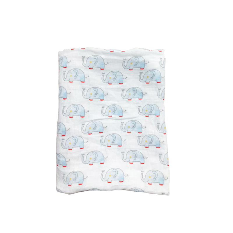 Gauze towel, newborn pure cotton cartoon baby blanket, all cotton newborn baby bath towel, swaddle towel 120*120