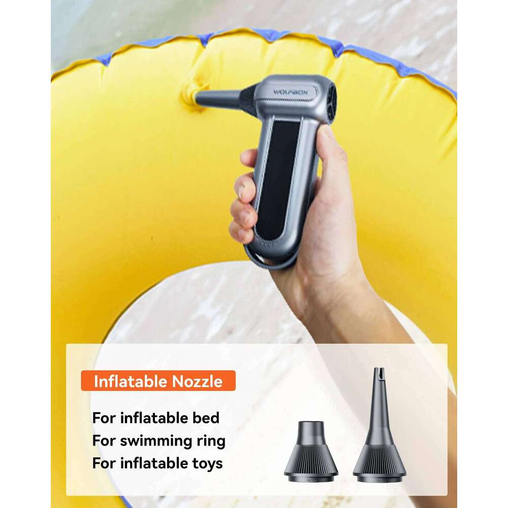 wolfbox mf100 electric duster air blower150000rpm super power rechargeable 3gear brushless motor for car pc home outdoor