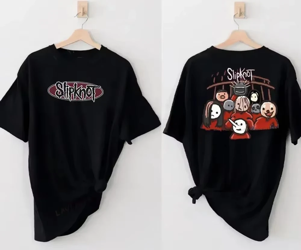 Women Hip Hop Graphic Tshirts Y2k 2025 VintageTour Black Tshirt Heavy Metal Rock Band