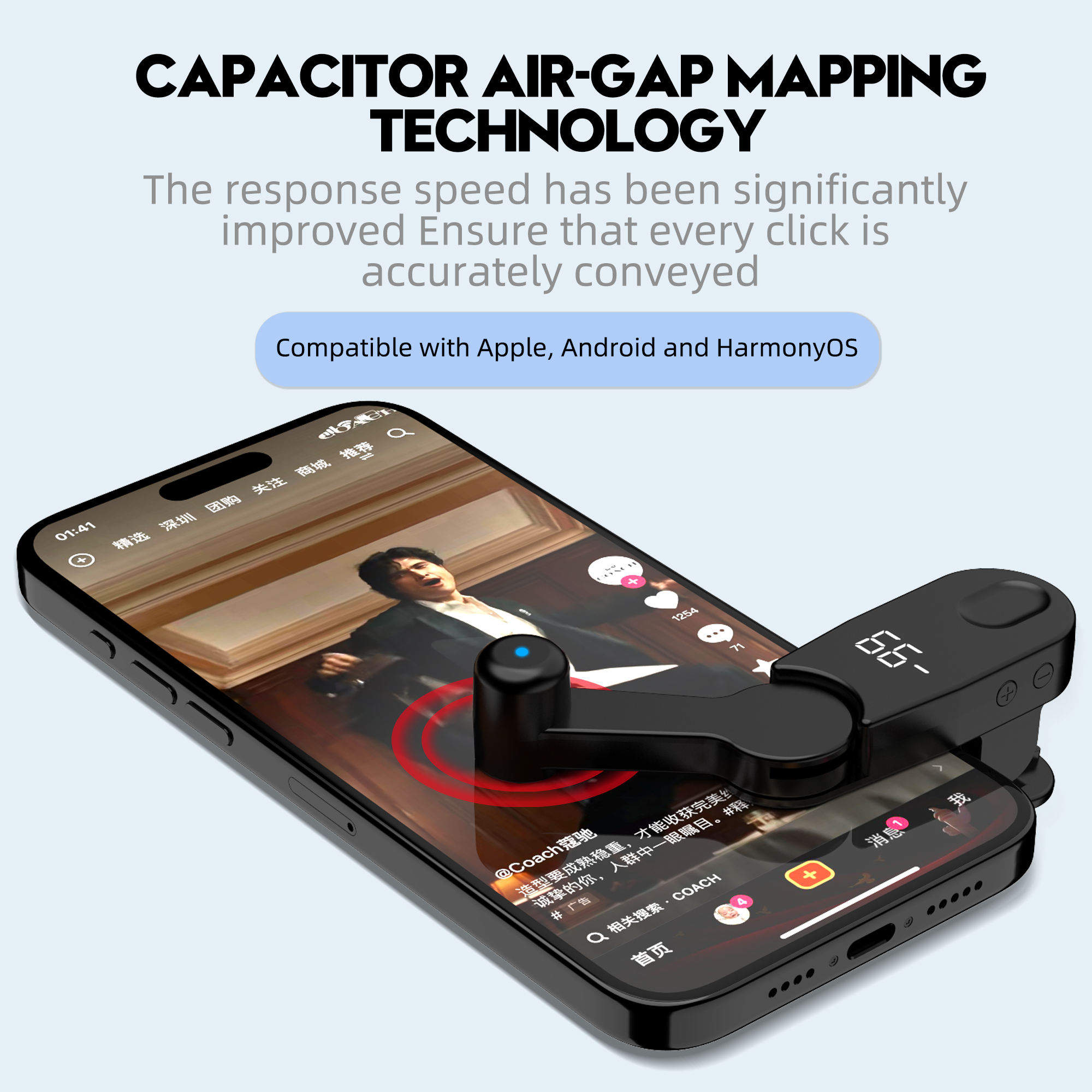 Automatic Phone Screen Tapping Device - Remote Control Clicker with Simulation Technology