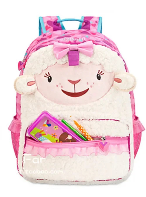 Cute Lambie Lamb Plush Bag Anime Backpack Children School Bags for Girls Kids Schoolbag Kawaii Primary School Backpacks 250618