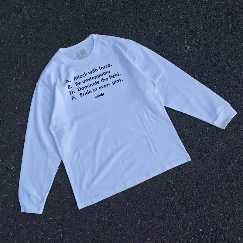 Y2k Oversized Mens Clothing Streetwear Letter Print Autumn Hip Hop Korean Long Sleeve Tops Tee Cotton Graphic Unisex Tshirt 250619