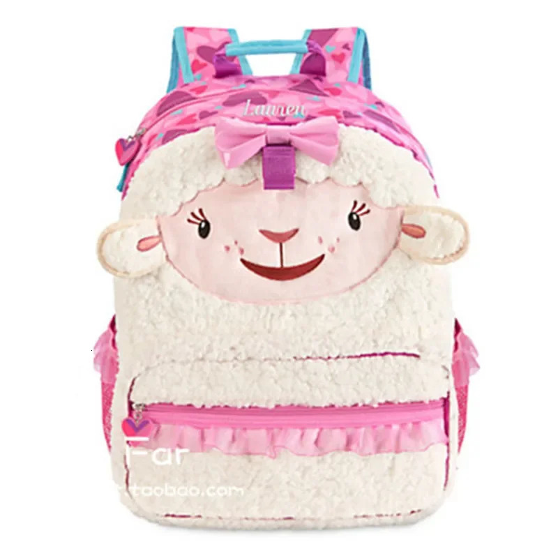 Cute Lambie Lamb Plush Bag Anime Backpack Children School Bags for Girls Kids Schoolbag Kawaii Primary School Backpacks 250618