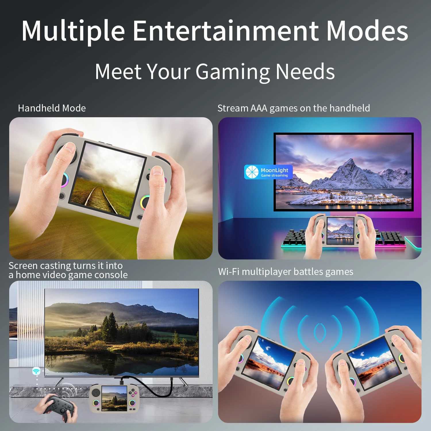 ANBERNIC RG CubeXX RG40XX H RG35XX H Retro Handheld Game Console H700 Linux 64-bit 5000 Video Games ports WIFI Bluetooth XJ250619