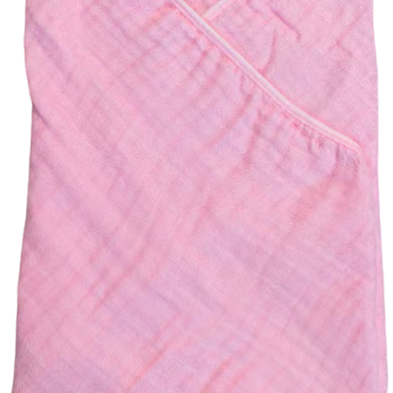 Double layer gauze blanket with hooded baby bath towel, newborn blanket with cotton gauze