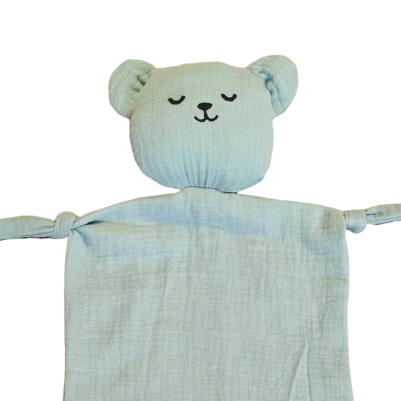 Children's pure cotton gauze blanket, cute cat drool towel, sleeping and soothing towel, doll baby blanket 23*52
