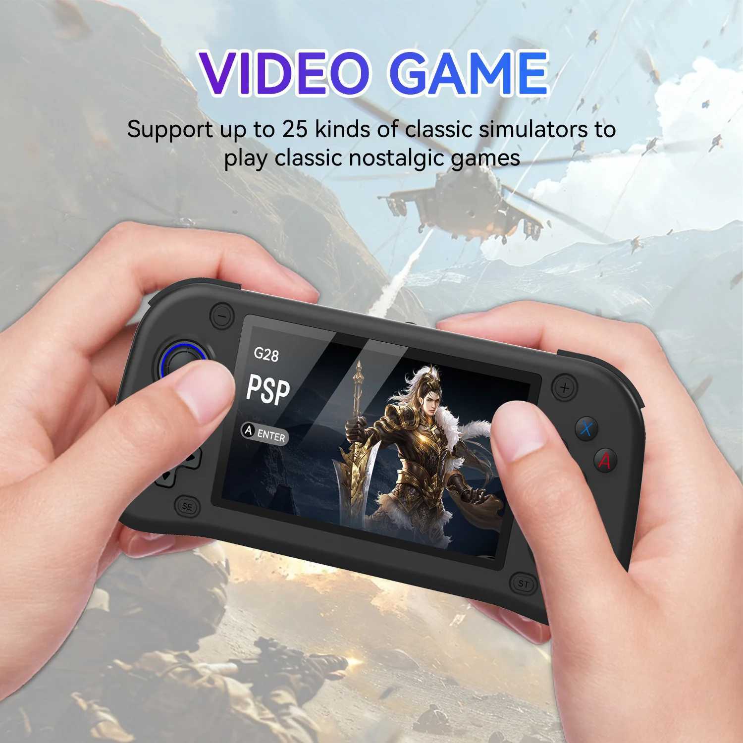 G28 Handheld Video Game Console Linux System HD 43Inch Mini Sn Portable Pocket Video Player 128GB Games Childrens GiftXJ251016