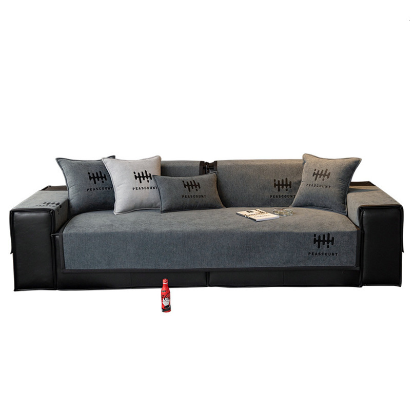 Trendy Chenille All-Season Non-Slip Anti-Slip Straight Row Seat Cushion Sofa Cover Slipcover