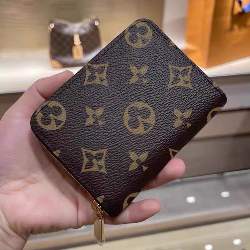 Top Quality Diamond Grain Zipper Wallet Coin Purse Designer Wallets Victorine Ladies Genuine Leather Coins Purses Cards Holder Card With Box