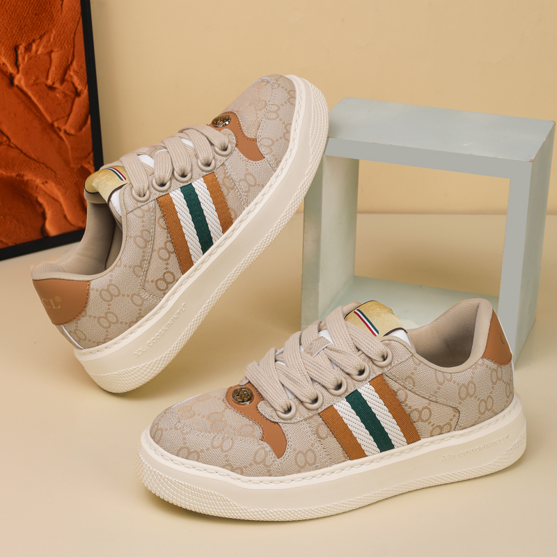 Shoes designer Lace up Thick Sole Flat Casual Shoes Mixed Color Patchwork Sneakers Daily vacation Walking Shoes Unisex P9FF