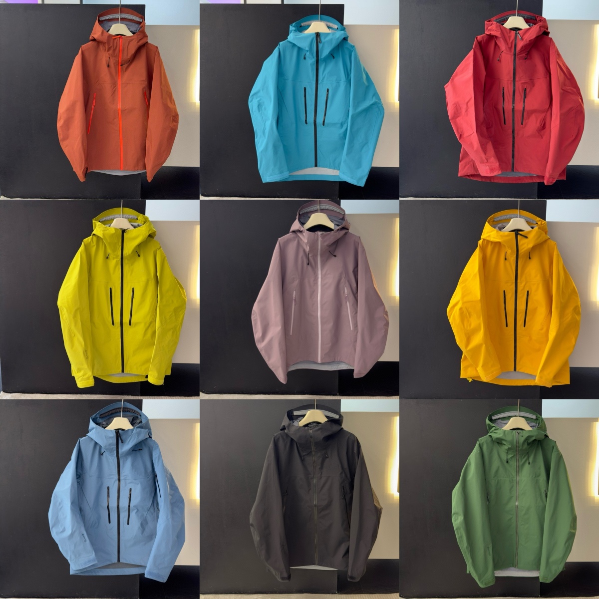 mens Hooded coat Mountaineering outdoor clothing windbreaker windbreak jacket designers Zipper breasted color outerwear Sport