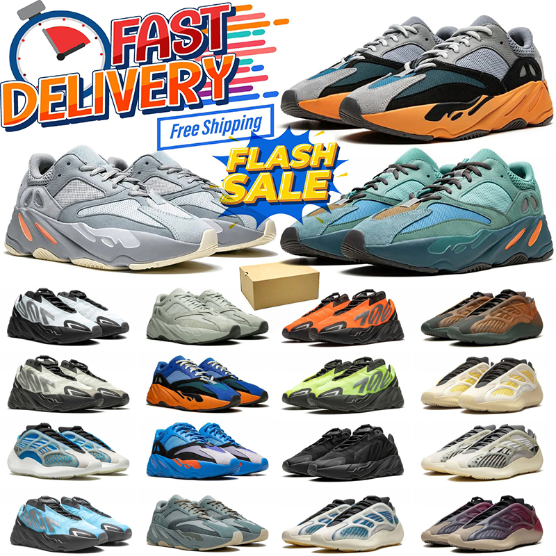 With Box Designer shoe 700s Women Running Shoes Mens Trainers chaussure black white grey scarpe womens athletic outdoors sports sneakers size 36-45