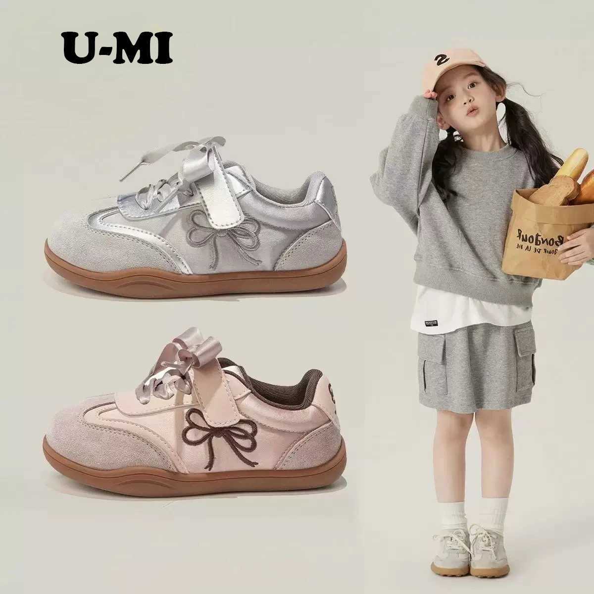 Childrens Board Shoes Four Seasons Models Casual Girls Sneakers Two-Color Non-slip Round Head Cute Casual Lace-up Kids Shoes M250619