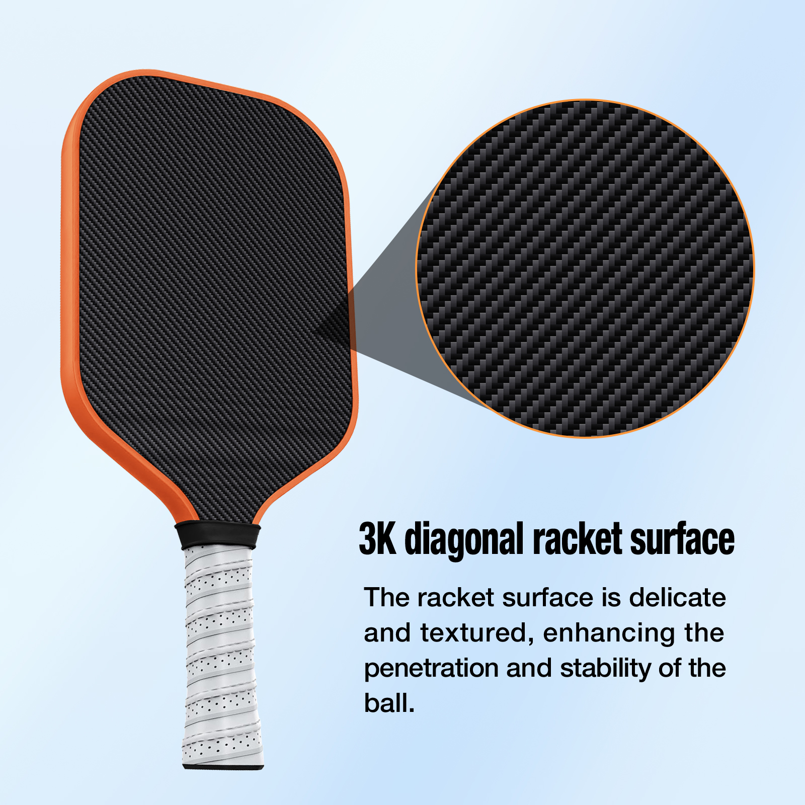 Pickleball Paddles, Carbon Fiber Pickle Ball Paddle, Lightweight Rackets for Adults and Teenagers