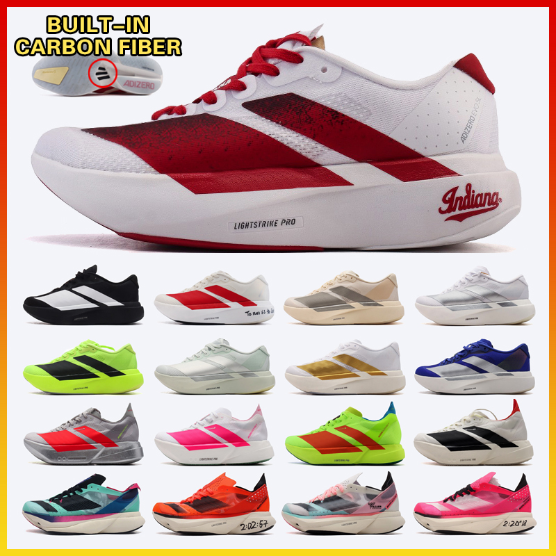 Adizeross Evo Sl Designer Running Shoes OG Speed Competition Runner Sneakers AdiosPro 4 3 Evo 1 Built-in Carbon Fiber Black White Laser Trainers Outdoor Sports Shoes