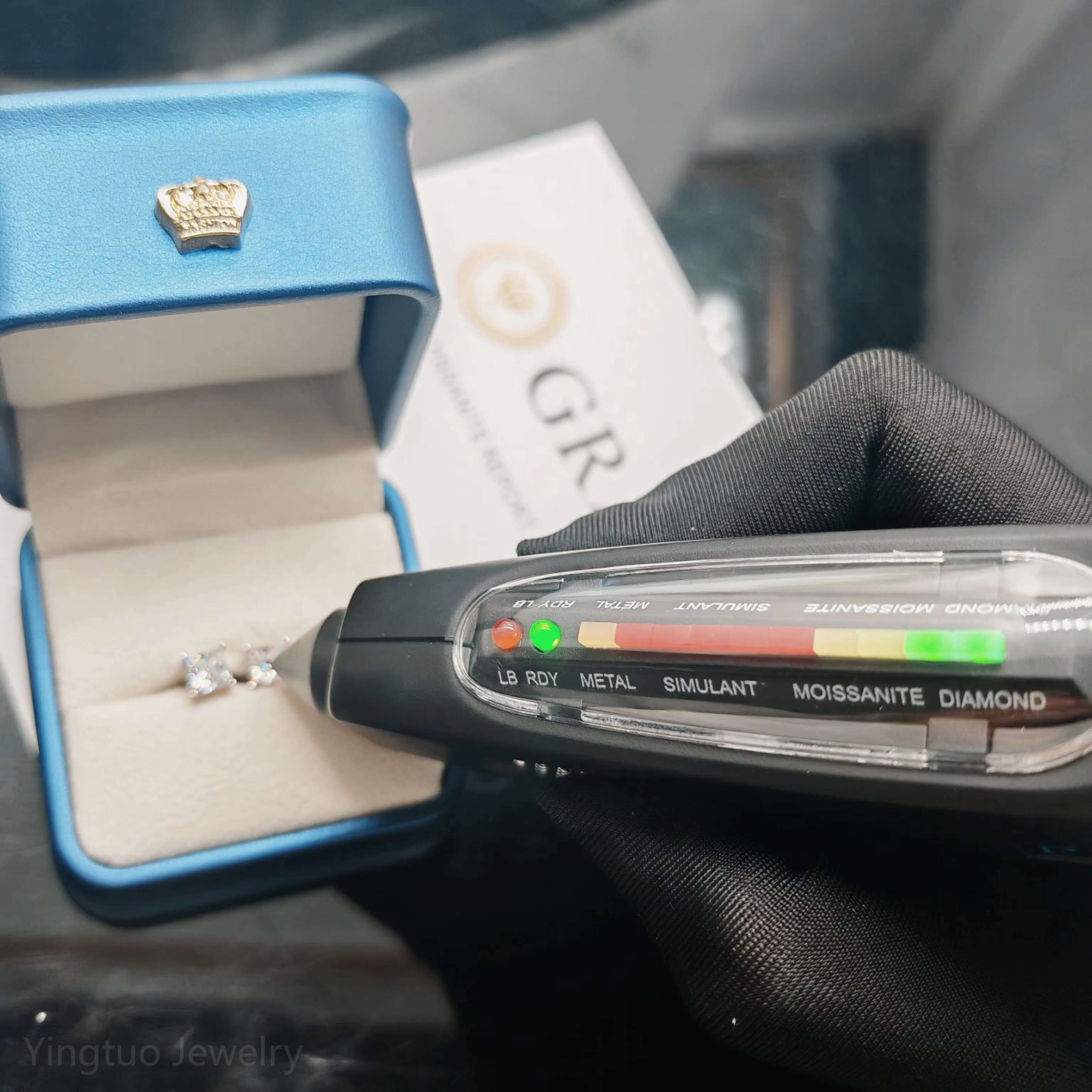 Hip-hop 5mm/6.5mm Moissanite Diamond Earings Jewelry Women 925 Silver Moissanite Stud Earrings