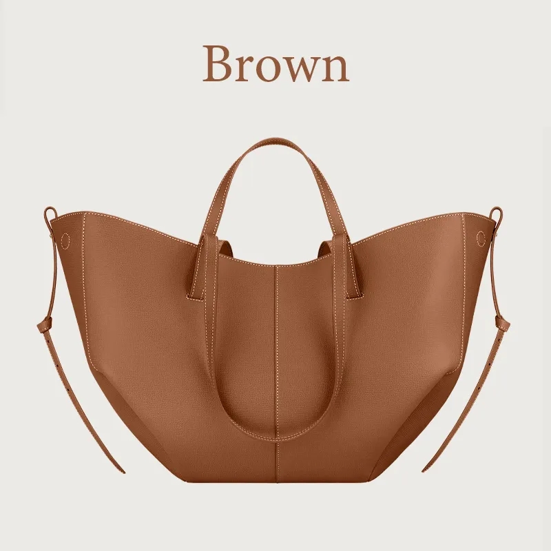 Polenebags Leather Designer Handbag New Arrival Cyme Bag Tote Bag Crossbody Bag Big Capacity Shoulder Strap Bag French Minimalist Style Wings Bag 865