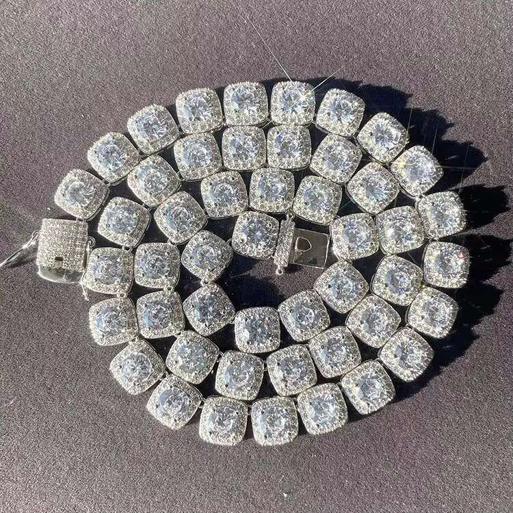 Trendy High-Quality Moissanite-Ice Inspired Chains Broad Width Curb Links For All Occasions