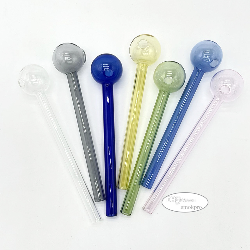Tariff Free To USA - 6 Inch 15cm Colored Glass Oil Burner Pipe With 3cm Big Bowl